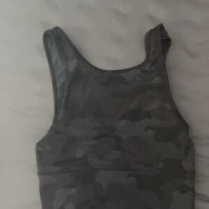 Black Camouflage Lululemon Power Pivot Tank Top
